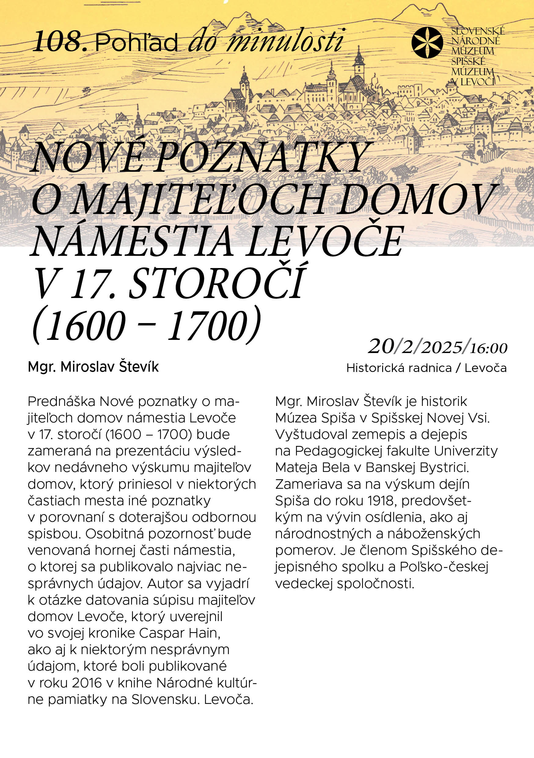 Pozývame vás na 108. pohľad do minulosti