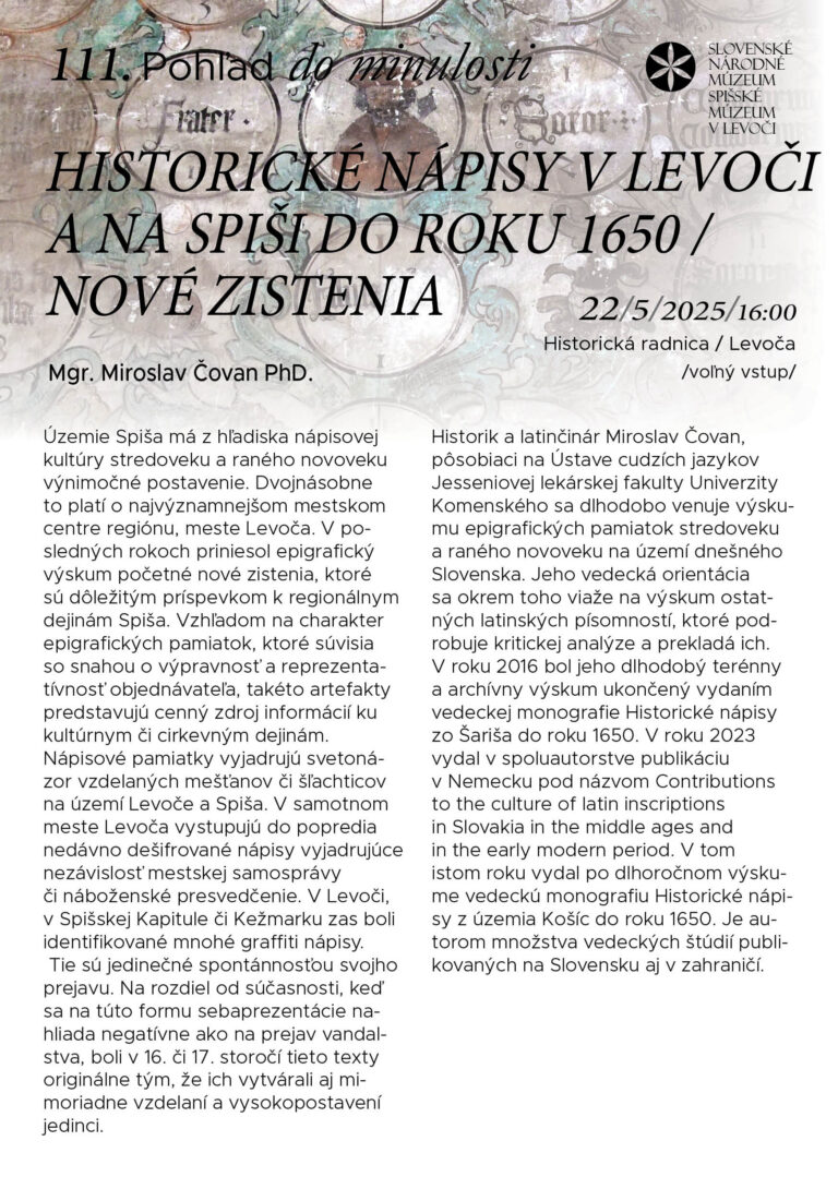 Pozývame vás na 111. pohľad do minulosti