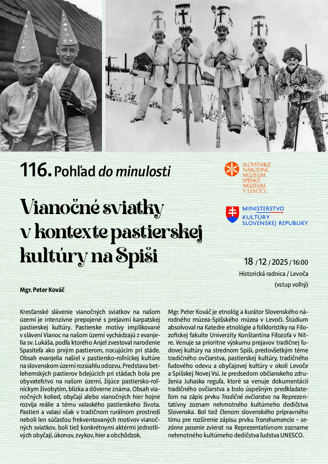 Pozývame vás na 116. Pohľad do minulosti