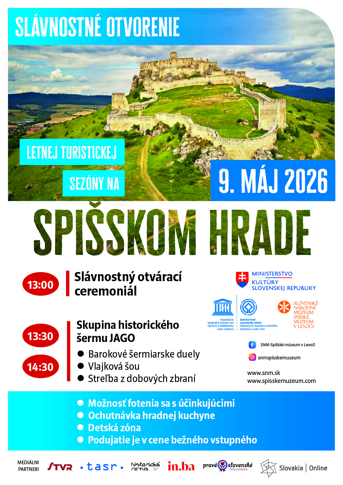 Otvorenie letnej turistickej sezóny na Spišskom hrade